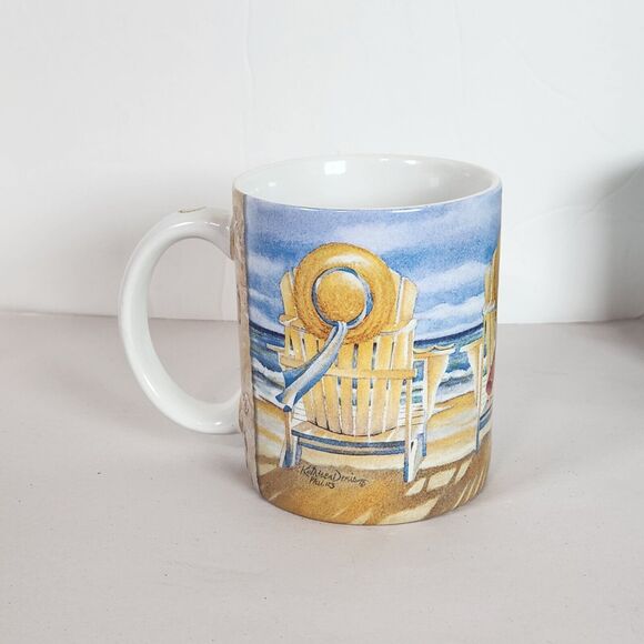 Kathleen Denis hats lounge relax footprints sea shells seaside beach phil 1:3 - Picture 1 of 7